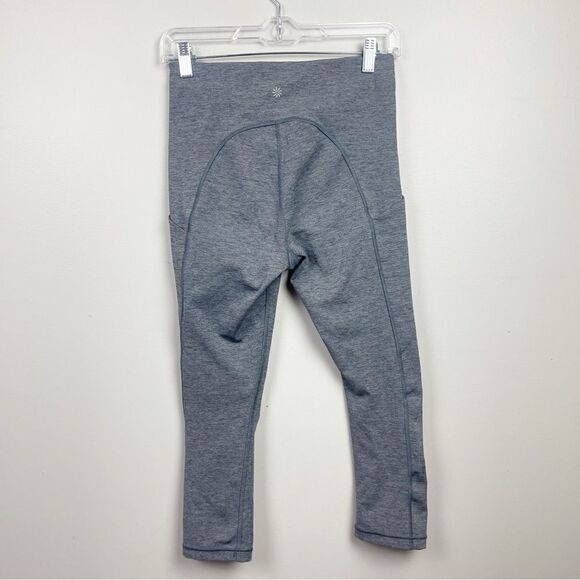 Athleta Heathered Grey Ultimate Stash Pocket Capri Leggings - Picture 4 of 5